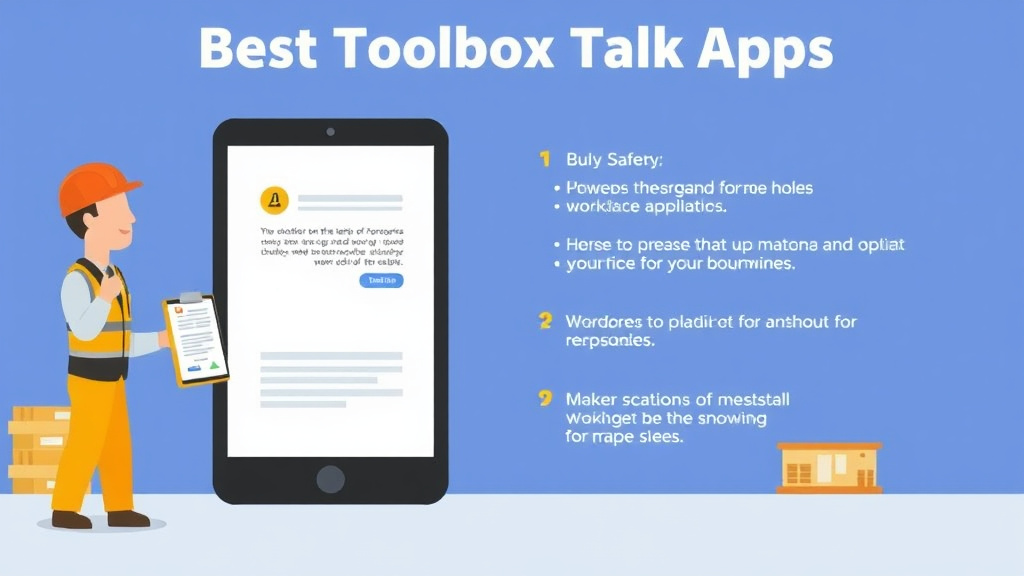 Practical workflow diagram for best Toolbox Talk Apps