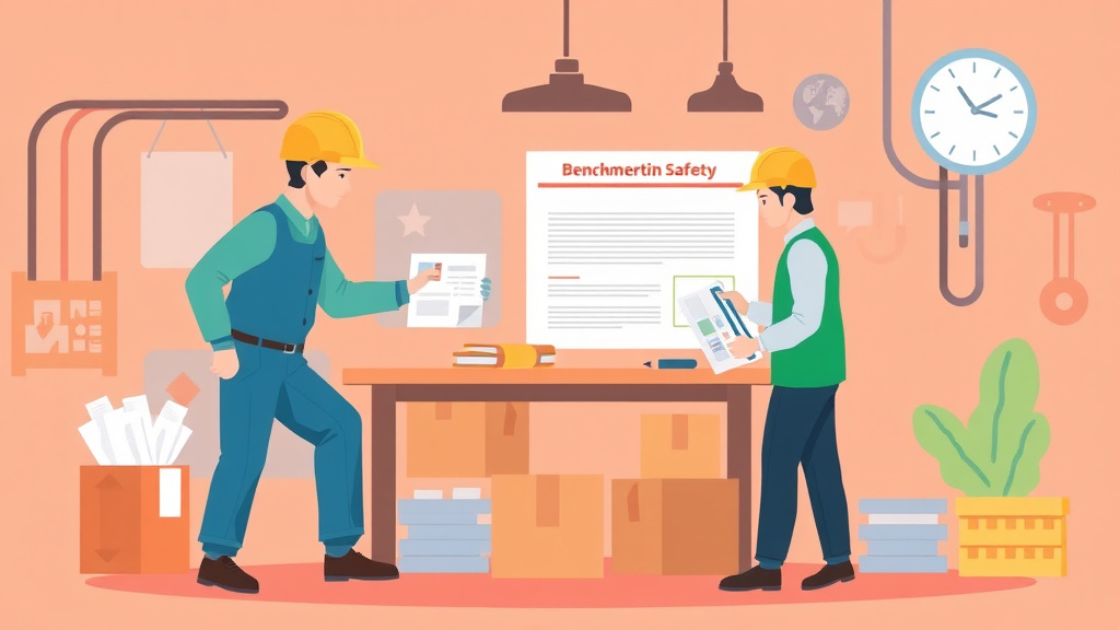 Clear illustration of benchmarking Safety Performance with supporting details