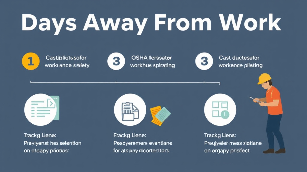 Action-oriented illustration showing how to apply days Away from Work Tracking