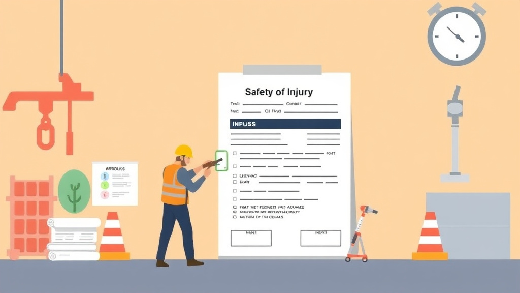 Illustration breaking down the fundamentals of first Report of Injury Form