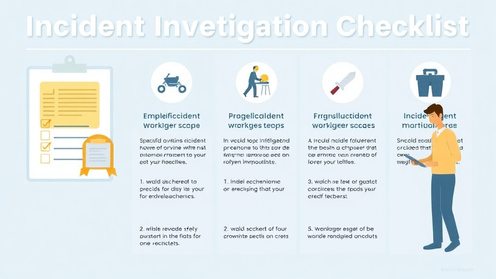 Practical workflow diagram for incident Investigation Checklist