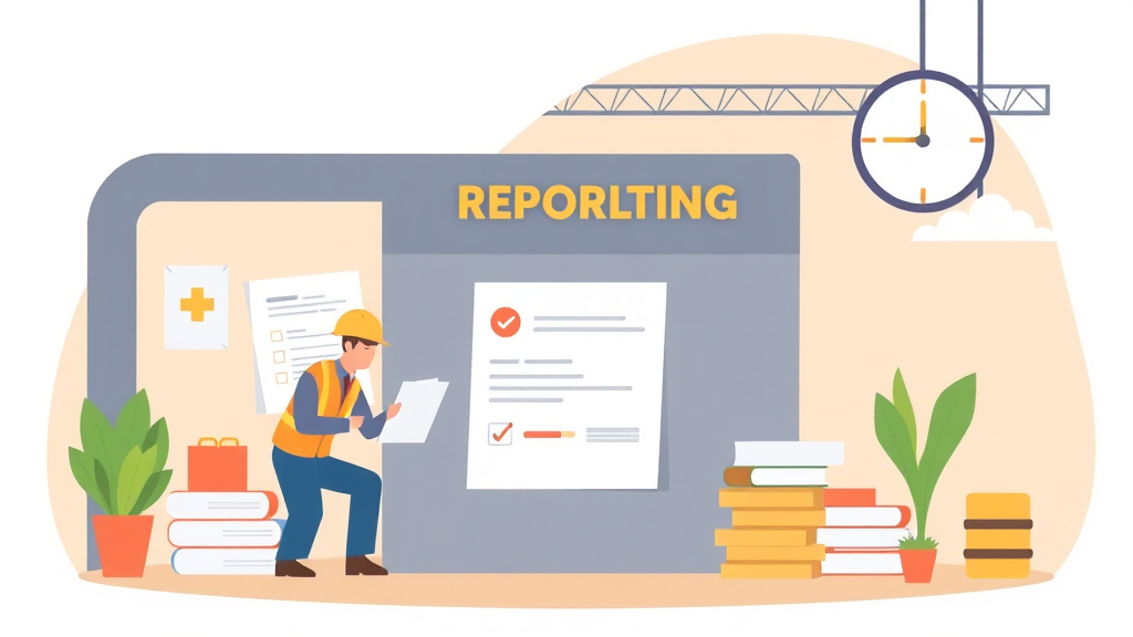 Illustration breaking down the fundamentals of late Reporting Penalties