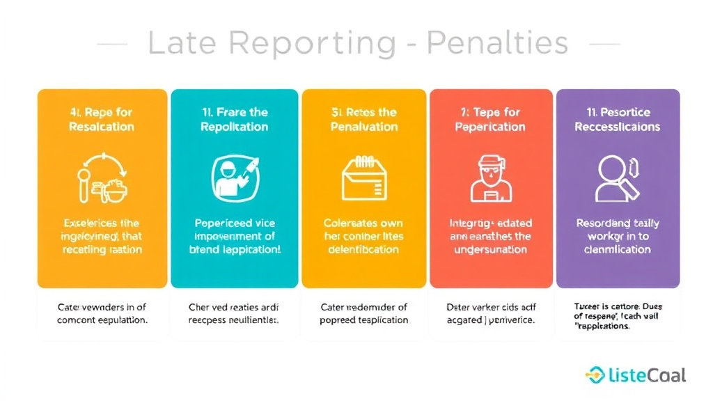 Action-oriented illustration showing how to apply late Reporting Penalties