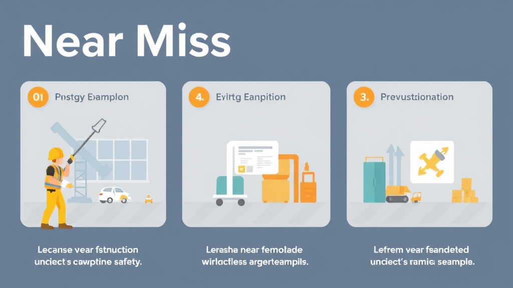 Practical checklist visual for near Miss Examples Construction