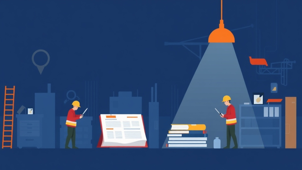 A professional illustration depicting near Miss Investigation Process