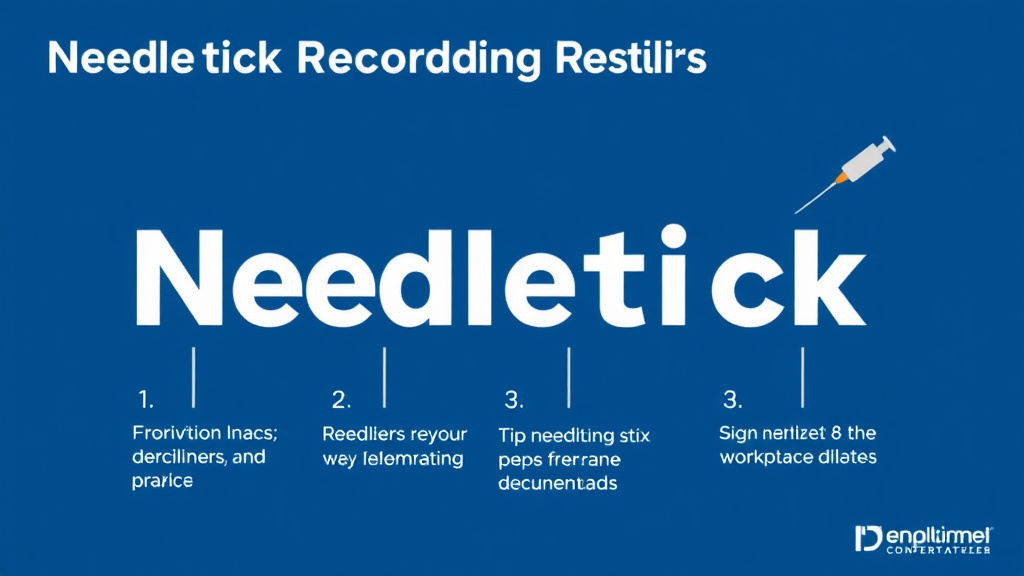 Hands-on guide visualization for needlestick Recording Requirements