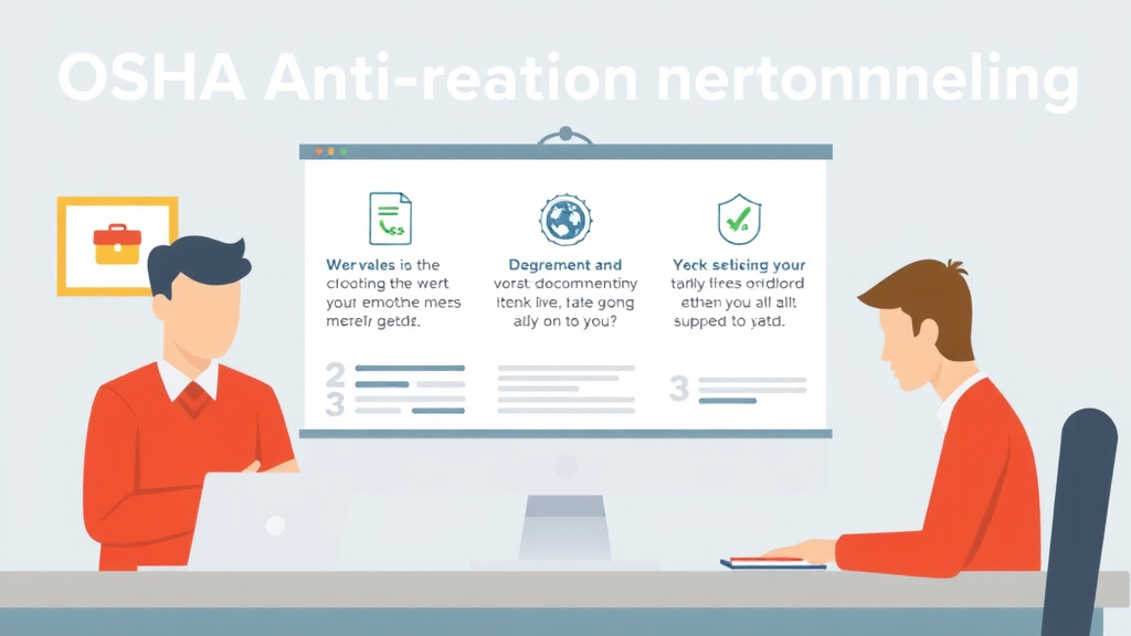 Practical workflow diagram for OSHA Anti Retaliation Recordkeeping