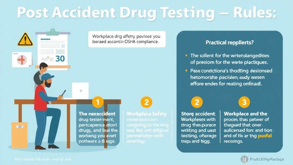 Practical checklist visual for post Accident Drug Testing Rules