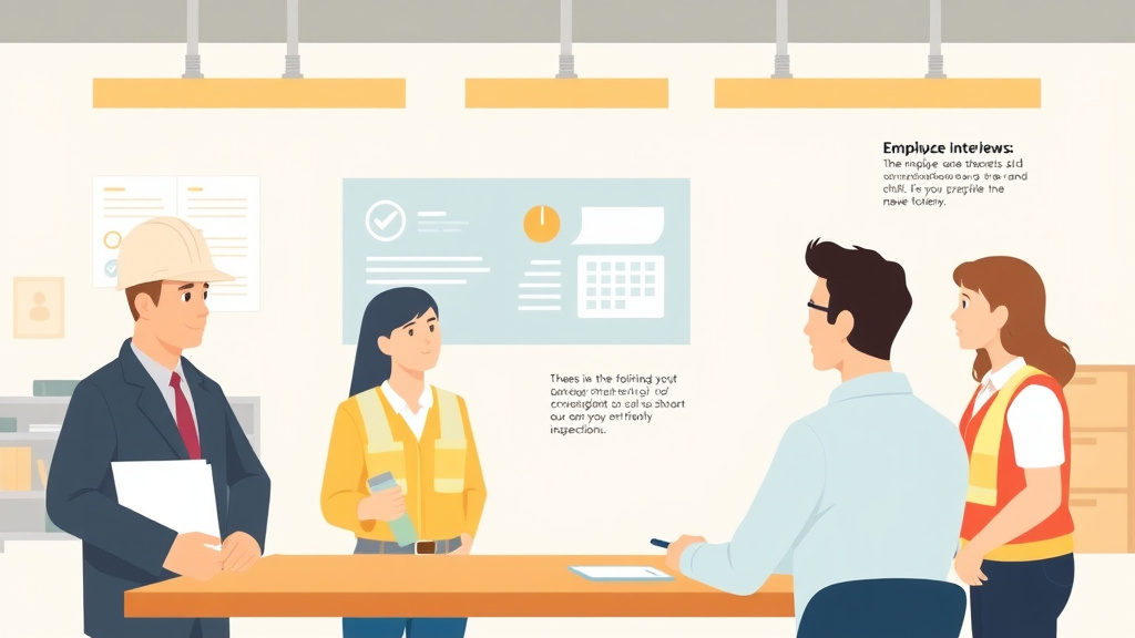 Practical checklist visual for employee Interviews During Inspection