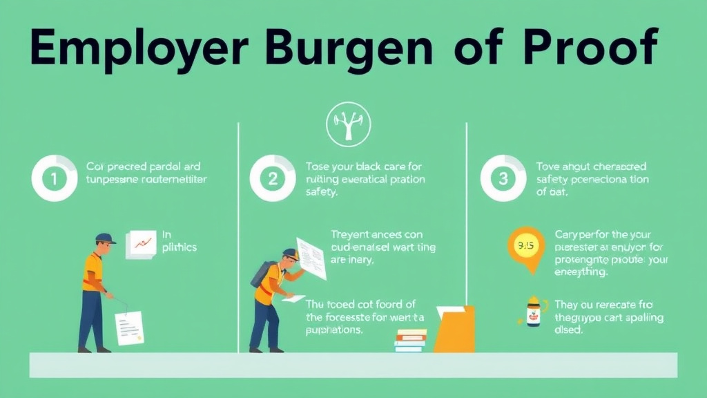 Process flow illustration for putting employer Burden of Proof into action