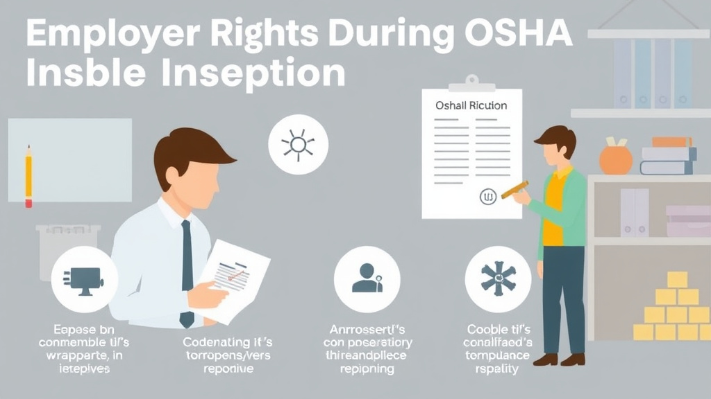 Practical checklist visual for employer Rights During OSHA Inspection
