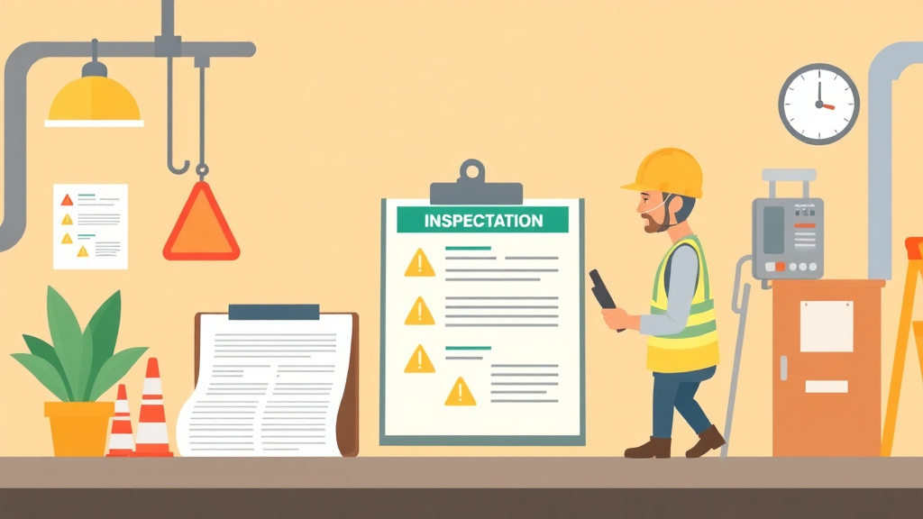 Illustration breaking down the fundamentals of mock OSHA Inspection Guide