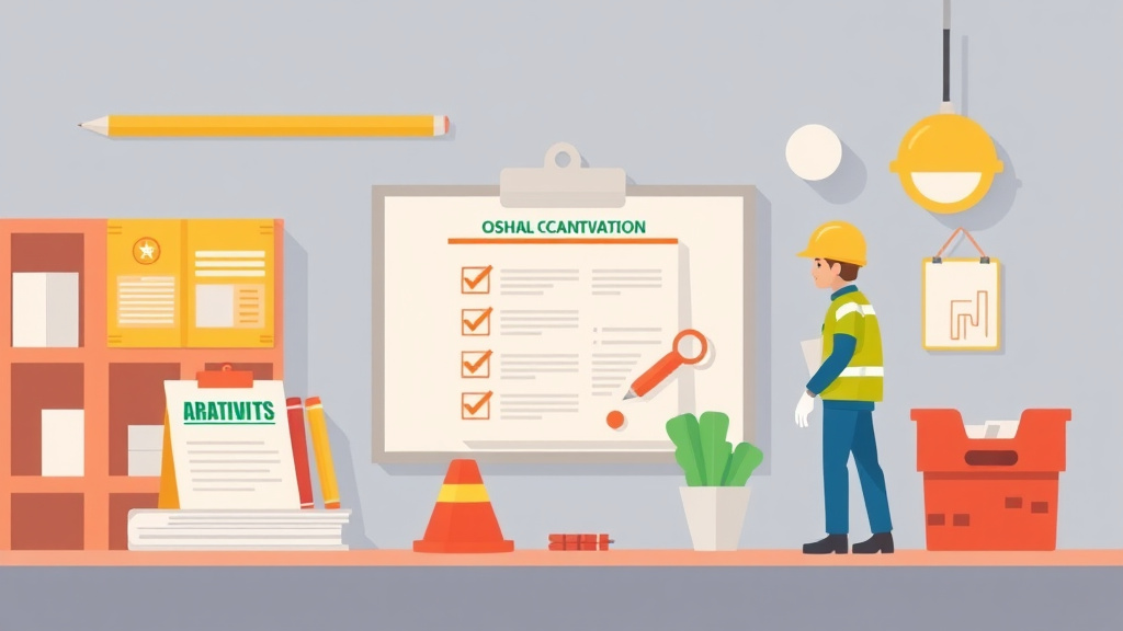 Educational graphic covering the essentials of OSHA Inspection Documentation Kit
