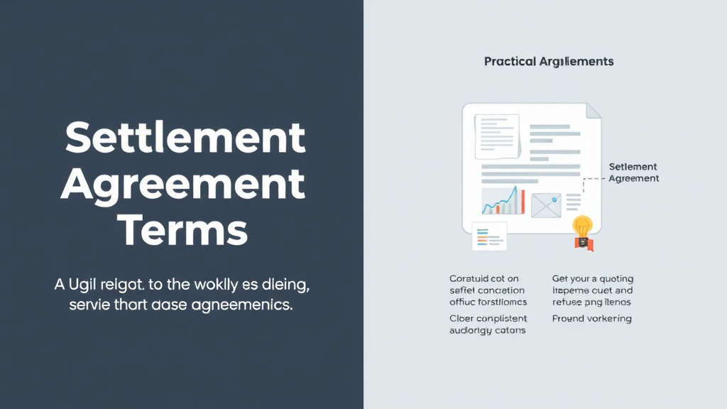 Practical workflow diagram for settlement Agreement Terms