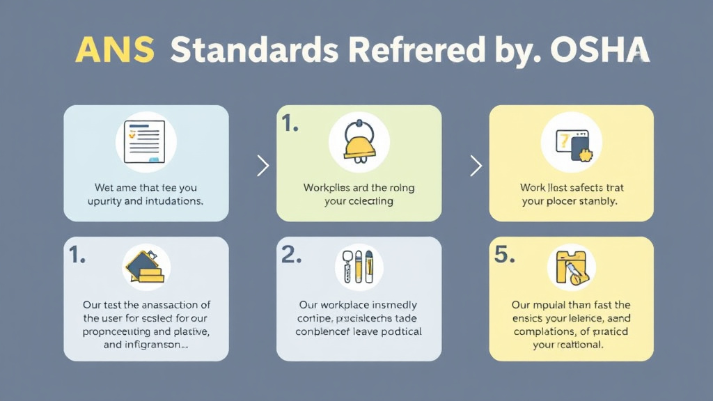 Action-oriented illustration showing how to apply ANSI Standards Referenced by OSHA