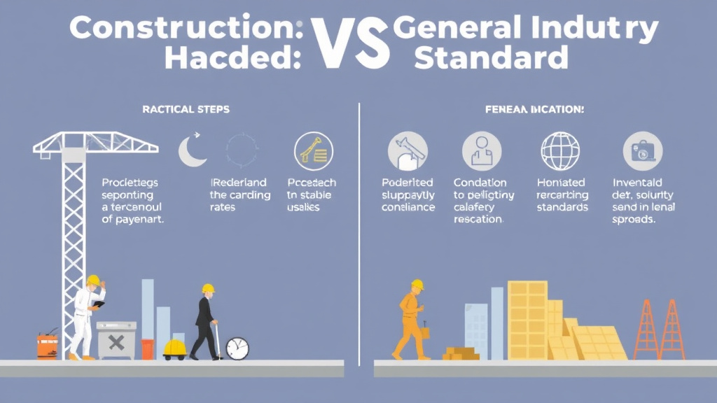 Process flow illustration for putting construction VS General Industry Standards into action