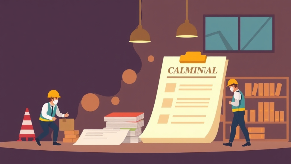 Educational graphic covering the essentials of criminal Penalties OSHA Violations