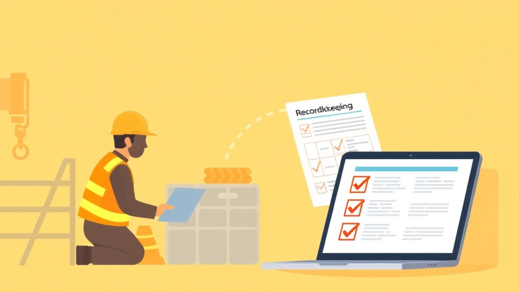 A professional illustration depicting electronic Recordkeeping Submission