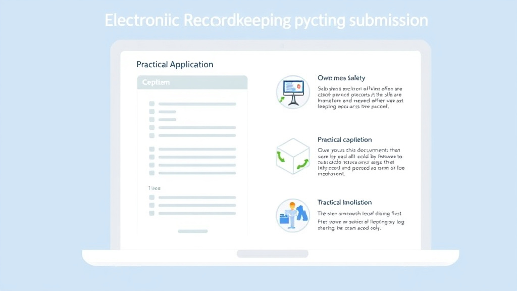 Process flow illustration for putting electronic Recordkeeping Submission into action