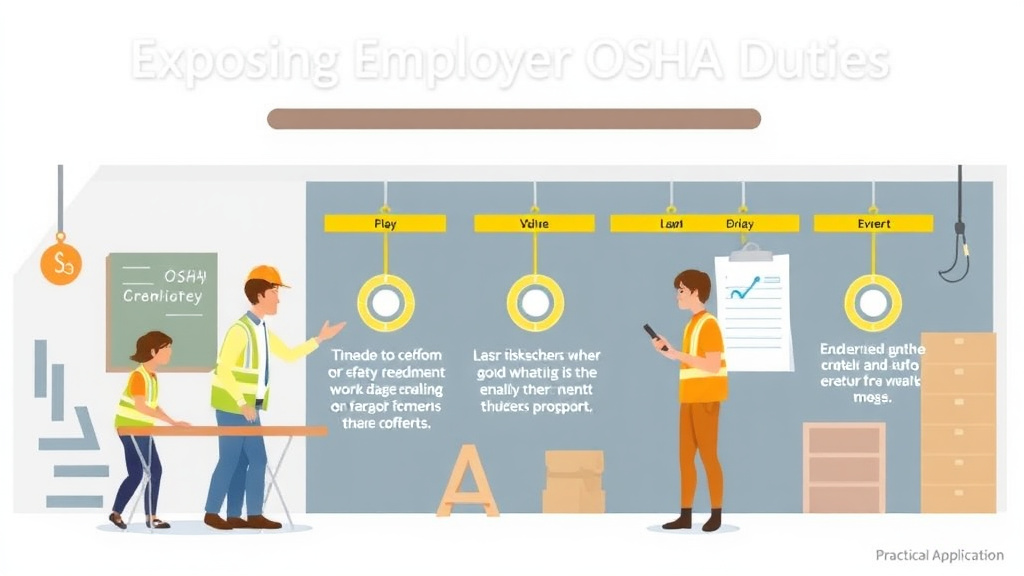 Process flow illustration for putting exposing Employer OSHA Duties into action