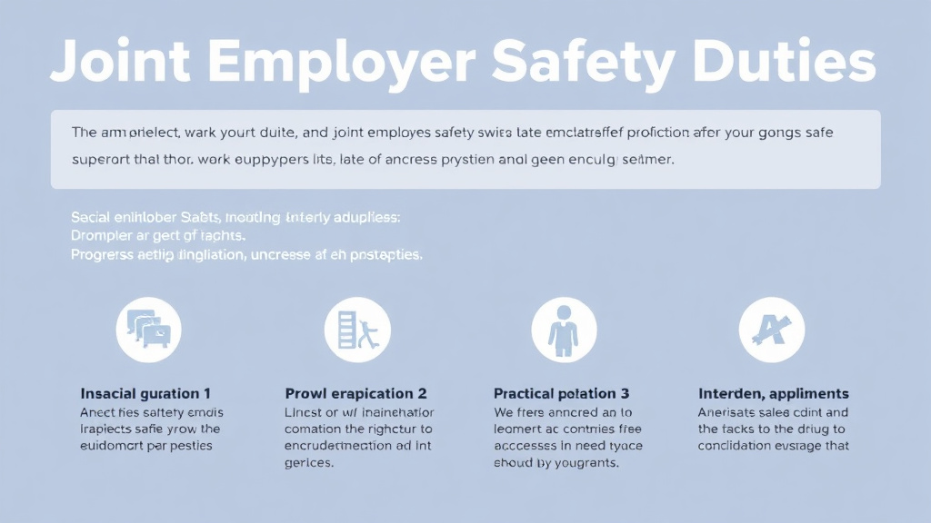 Action-oriented illustration showing how to apply joint Employer Safety Duties