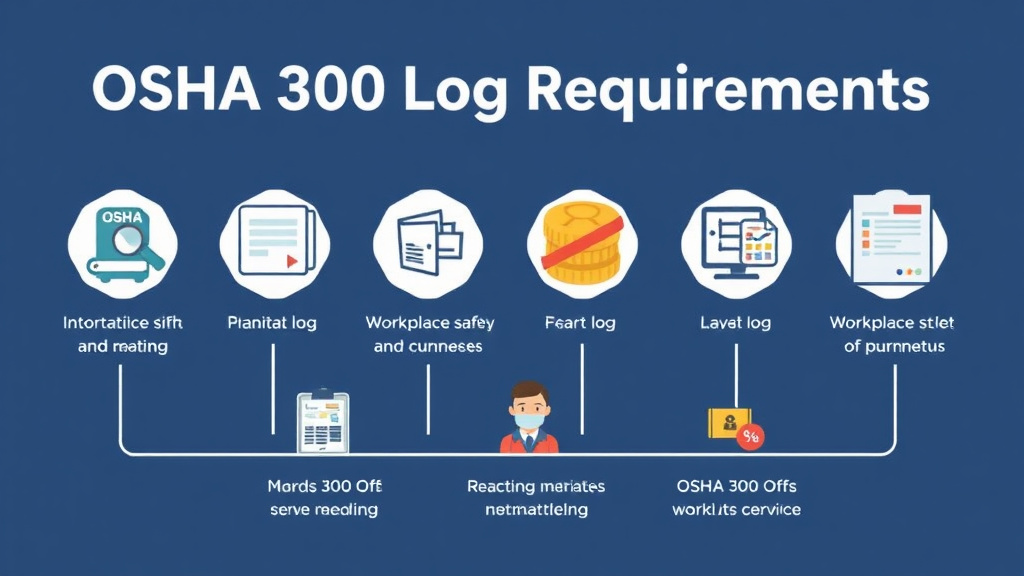 Process flow illustration for putting OSHA 300 Log Requirements into action