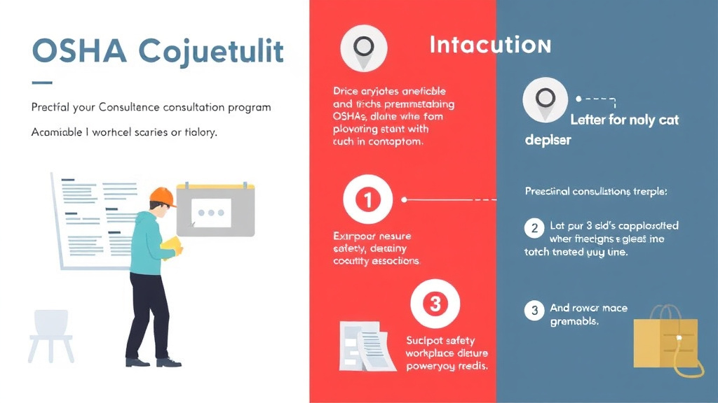 Action-oriented illustration showing how to apply OSHA Consultation Program Free Help