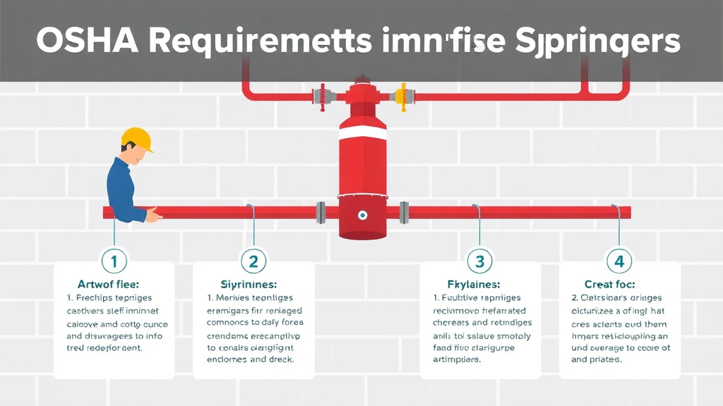 Action-oriented illustration showing how to apply OSHA Requirements Fire Sprinkler Contractors