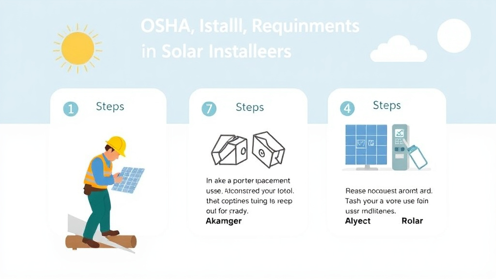 Process flow illustration for putting OSHA Requirements Solar Installers into action