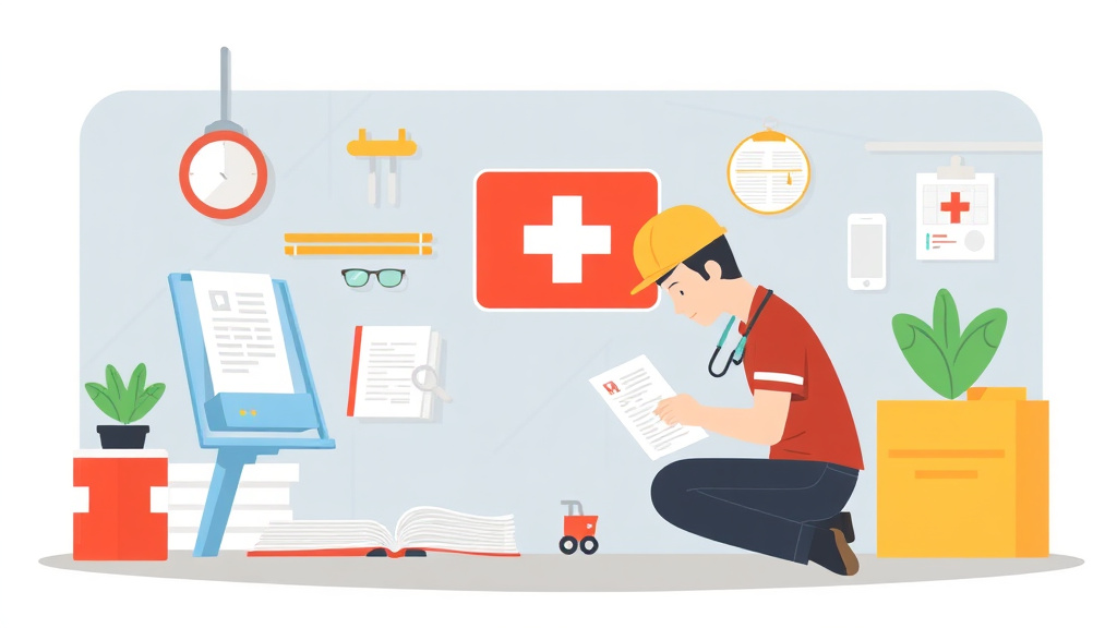 Illustration breaking down the fundamentals of recording First Aid Cases