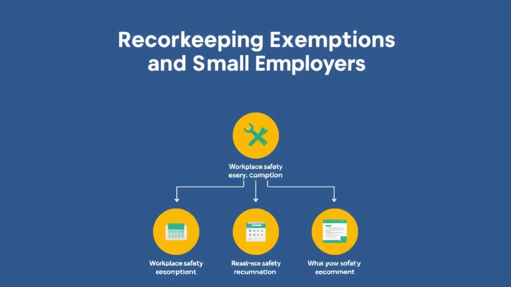 Action-oriented illustration showing how to apply recordkeeping Exemptions Small Employers