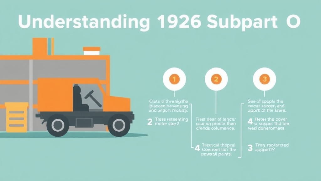 Practical checklist visual for 1926 Subpart O Motor Vehicles