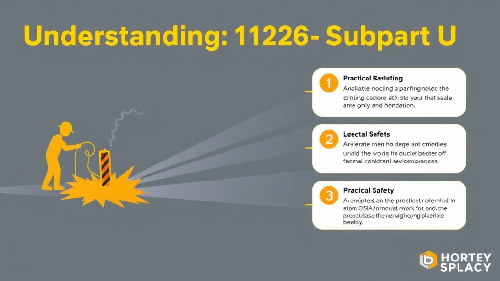 Implementation roadmap for 1926 Subpart U Blasting with actionable steps