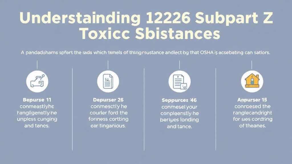 Process flow illustration for putting 1926 Subpart Z Toxic Substances into action