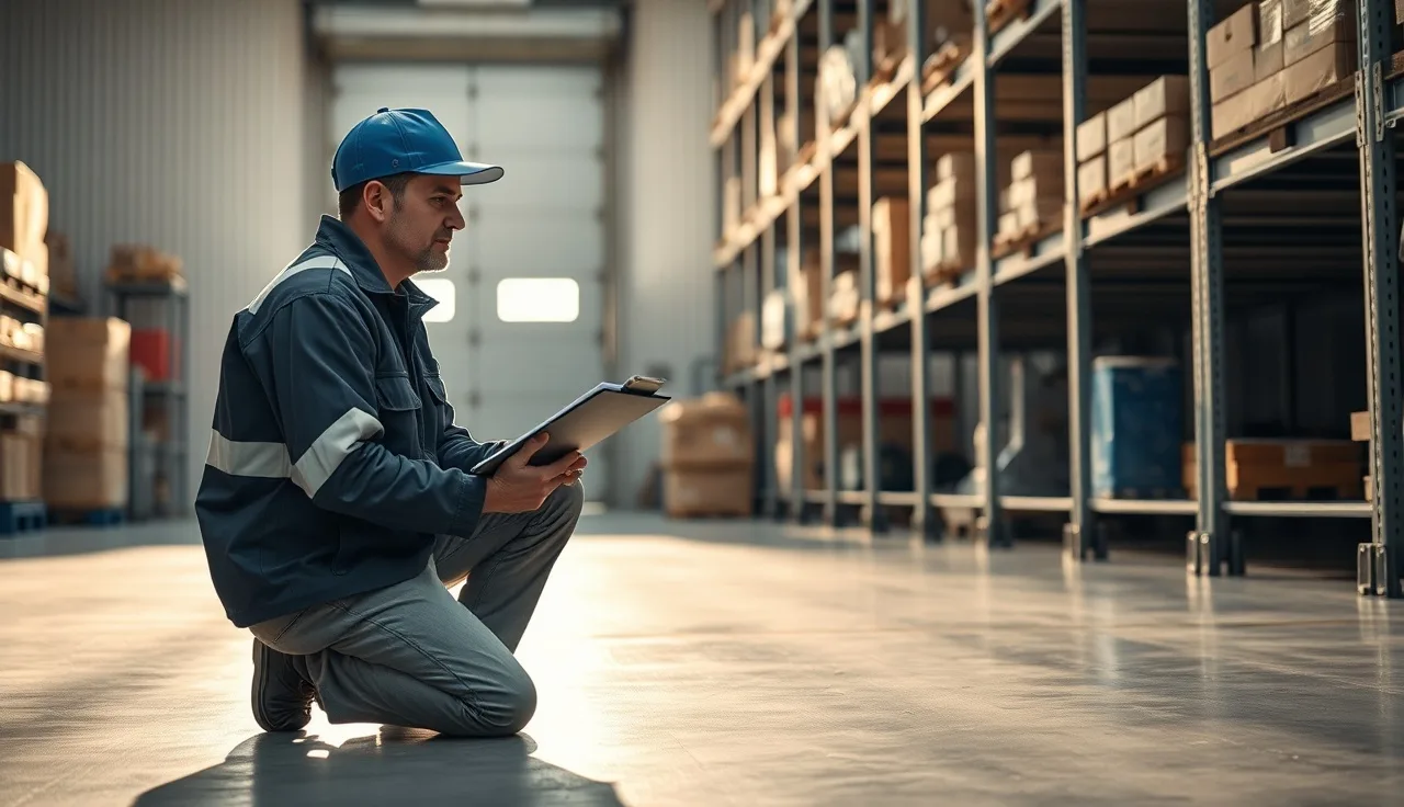 Warehouse supervisor completing an incident reporting form with injured worker