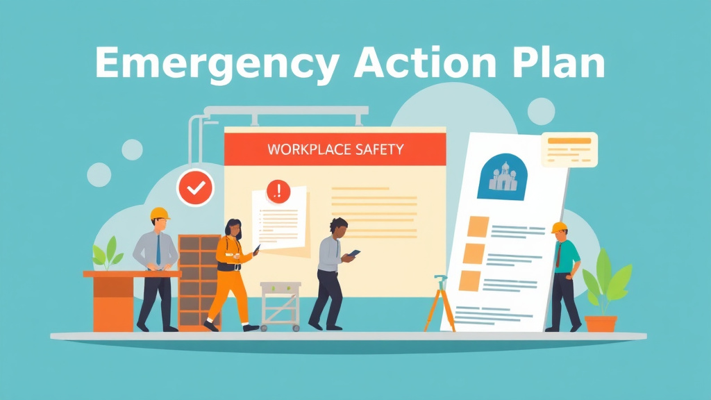 An informative visual explaining emergency Action Plan Template for beginners and professionals