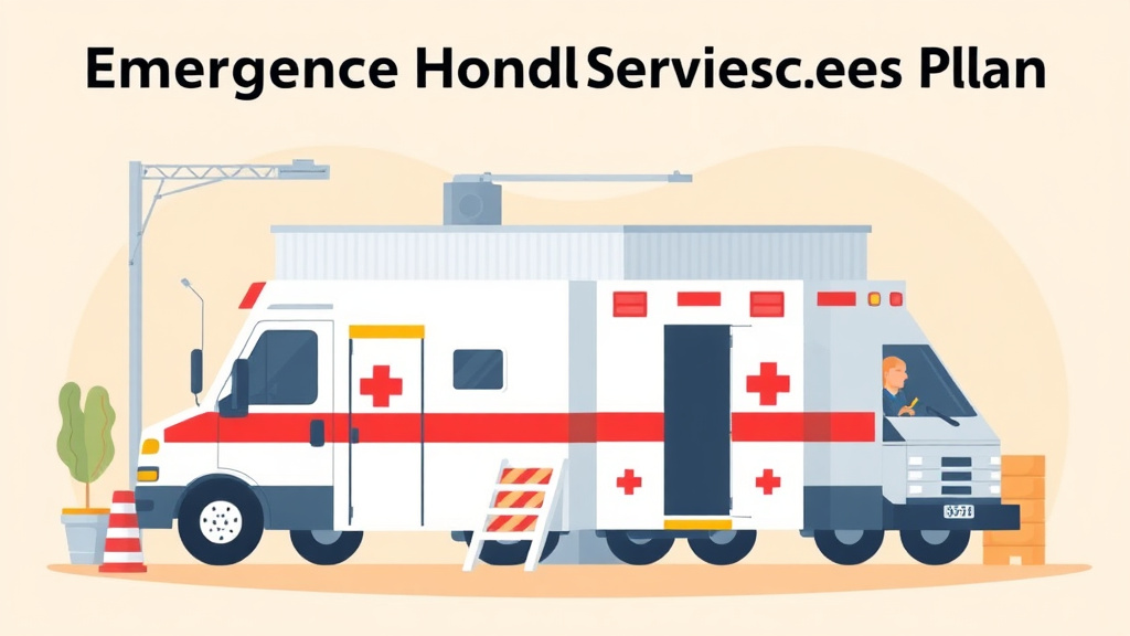 Visual overview of emergency Medical Services Plan with key concepts highlighted