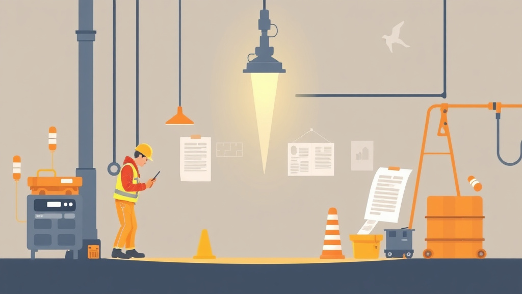 A professional illustration depicting energy Control Procedures Written