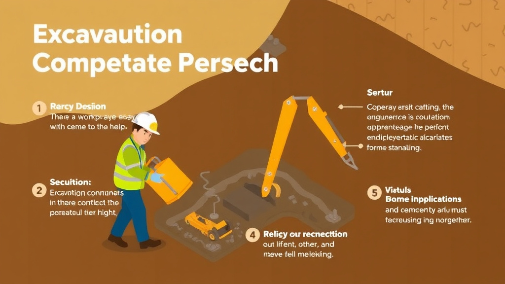 Action-oriented illustration showing how to apply excavation Competent Person Duties