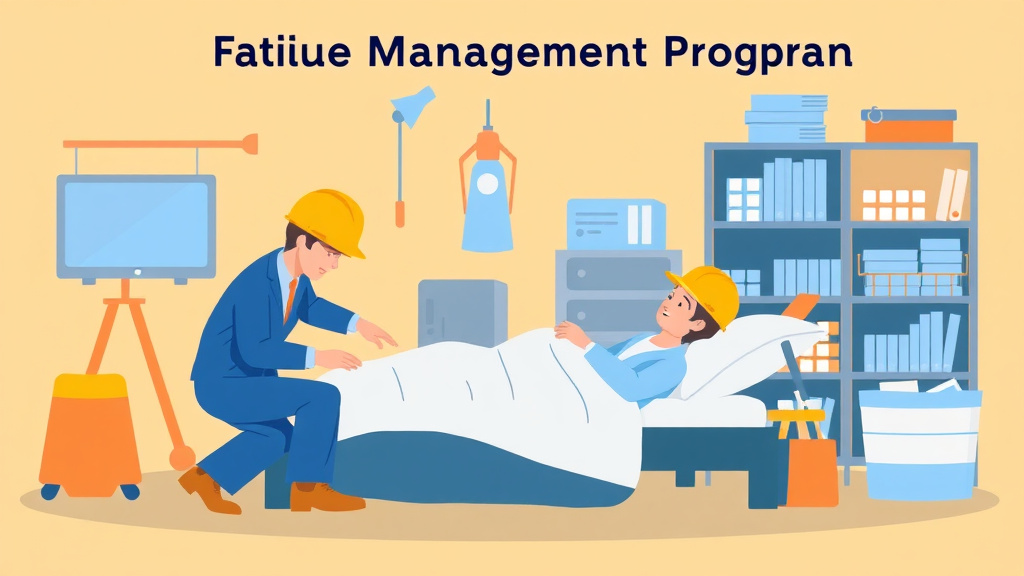 Educational graphic covering the essentials of fatigue Management Program
