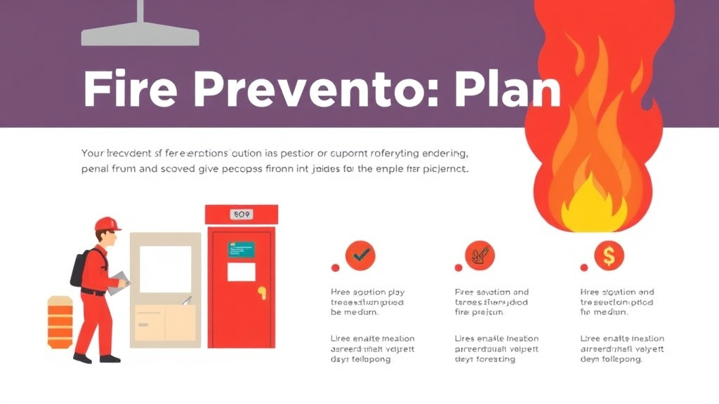 Action-oriented illustration showing how to apply fire Prevention Plan Template