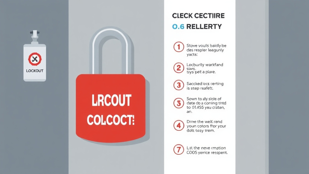 Action-oriented illustration showing how to apply group Lockout Tagout Procedures