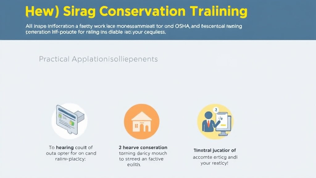 Step-by-step visual guide for implementing hearing Conservation Training Requirements