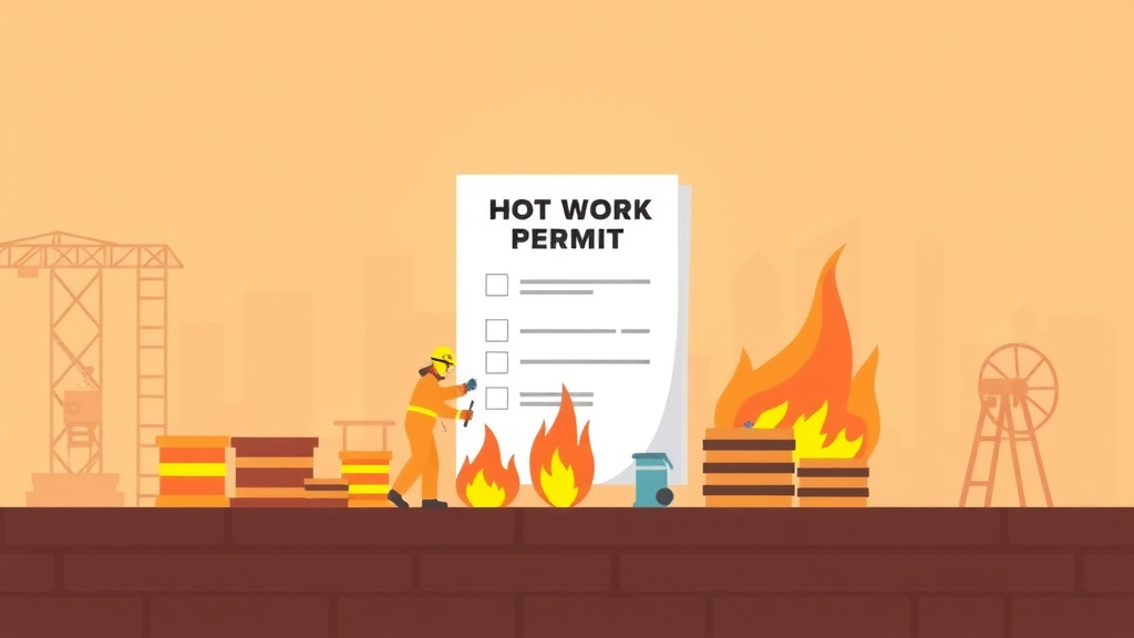 Conceptual diagram showing how hot Work Permit Program works in practice