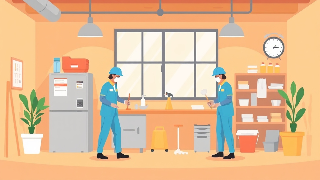 Conceptual diagram showing how housekeeping Safety Program works in practice