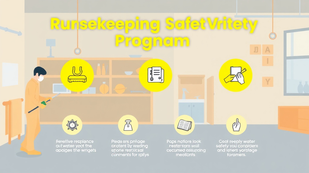 Step-by-step visual guide for implementing housekeeping Safety Program