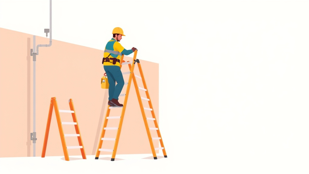 Conceptual diagram showing how ladder Safety Program Template works in practice