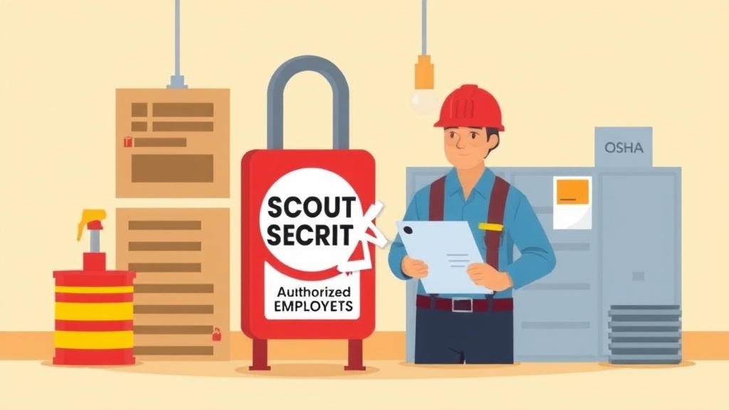 Visual overview of lockout Tagout Authorized Employees with key concepts highlighted