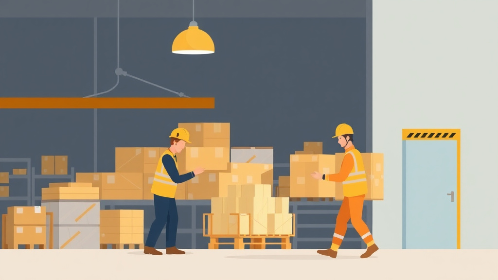 Clear illustration of material Handling Safety Program with supporting details