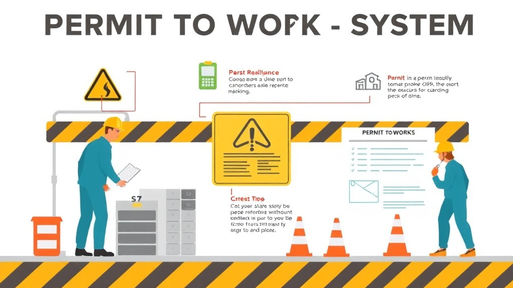 Process flow illustration for putting permit to Work System into action